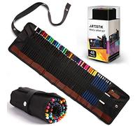 ARTISTIK Coloured Pencil Set - (47 Pieces) 3.5 mm Artist Grade Drawing & Sketching Colored Pencils for Adults, Colouring, Professional Sketching with Travel Wrap Case