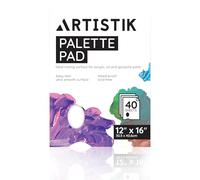 Artistik Tear-Off Disposable Palette Paper Paint Pad | 12"x16" / 30x40cm, 40 Sheets | Bleed-Proof Acrylic Paint Paper for Watercolor & Gouache Mixing