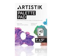 Artistik Tear-Off Disposable Palette Paper Paint Pad | 9"x12" / 21x29cm, 40 Sheets | Bleed-Proof Acrylic Paint Paper for Watercolor & Gouache Mixing