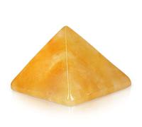 Artistone 1.6 Inch Citrine Crystal Orgone Pyramid Chakra Stones Carved Gemstone Positive Energy Generator Reiki Healing Crystals Metaphysical Stone Meditation Home Decor