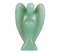 Artistone 2" Green Aventurine Crystal Guardian Angel Figurines Carved Pocket Angel Stone Statue Reiki Healing Sculpture for Home,Office Decoration(Gift Box)