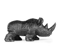 Artistone 3 inch Black Obsidian Rhino Statue, Hand Carved Gemstone Handicraft Healing Rhinoceros Animal Carving Figurine Sculpture Collectible Reiki Stones for Home,Bookshelf,Office Decoration