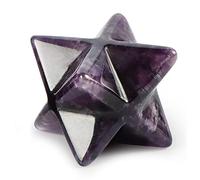 Artistone Amethyst Merkaba Star Crystal 1 Inch Carved Gemstone Crystals Protection Sacred Meditation Energy Healing Reiki Chakra Stone, Pocket Eight-Pointed Stars