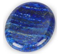 Artistone Lapis Lazuli Thumb Worry Stone Palm Healing Stones Pocket Natural Blue Gemstone Chakra Reiki Crystal Therapy Geometry 2 inch
