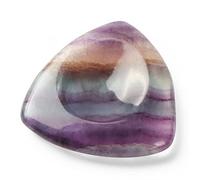 Artistone Rainbow Fluorite Crystal Thumb Worry Stones Healing Crystal Pocket Palm Stone for Anxiety Meditation Massage Home Decor
