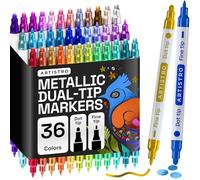 ARTISTRO Metallic Dual-Tip Acrylic Paint Marker Pens - Set of 36