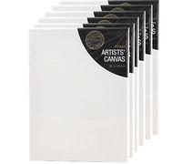 Artists Blank Canvas PRIMED 30 x 40 cm (16 x 12) Acrylic White Canvas Pack of 6