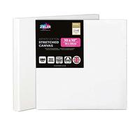 Artists Cotton Stretched White Canvas - 25x25cm (10"x10") - Deep Edge (36mm) - by Zieler®
