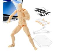 Artists Figure, Posable Action Model, 15cm Miniature Doll for Shelves Tabletop, Flexible Creative Tool, Adjustable Figure with Joint Movement, Sketching Accessory for Drawing Illustration