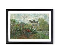Artists Garden in Argenteuil by Claude Monet Framed Print | A2 Black Framed Wall Art | Ready to Hang | Modern Floral Picture | Living Room Bedroom Lounge Office