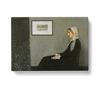 Artists Mother Vol.1 By James McNeil Whistler Classic Painting Canvas Wall Art Print Ready to Hang, Framed Picture for Living Room Bedroom Home Office Décor, 76x50 cm (30x20 Inch)
