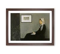 Artists Mother Vol.1 By James McNeil Whistler Classic Painting Framed Wall Art Print, Ready to Hang Picture for Living Room Bedroom Home Office Décor, Walnut A3 (46 x 34 cm)