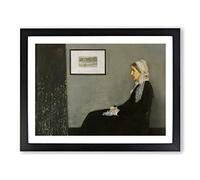 Artists Mother Vol.1 By James McNeil Whistler Classic Painting Framed Wall Art Print, Ready to Hang Picture for Living Room Bedroom Home Office Décor, Black A2 (64 x 46 cm)