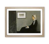 Artists Mother Vol.1 By James McNeil Whistler Classic Painting Framed Wall Art Print, Ready to Hang Picture for Living Room Bedroom Home Office Décor, Oak A2 (64 x 46 cm)