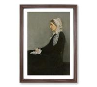 Artists Mother Vol.2 by James McNeill Whistler Framed Print | A2 Walnut Framed Wall Art | Ready to Hang | Modern Nature Picture | Living Room Bedroom Lounge Office