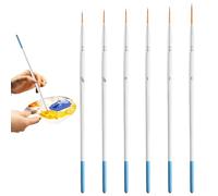 Artists Paint Brushes, 6 Pcs Watercolour Brushes Rigger Brush Set Oil Paint Brushes Thin Paint Brush Artist Brushes Professional Fine Art Paintbrushes