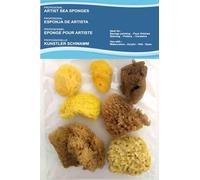 Artists Painting Natural Sea Sponges value pack - 7-8 pieces for Art & Craft, Paint, Hobbies, Effects, Ceramics, Pottery, Decorating, Sponging, Fine Art - Fine to Broad Texture,Sizes 1.5'-3.0'