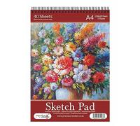 Artists Sketch Pad A4 Size Premium Quality Cartridge Paper Spiral Bound Artist Drawing Books 170gsm Durable Acid Free Sketch Paper (Floral)