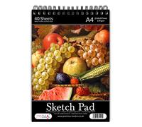 Artists Sketch Pad A4 Size Premium Quality Cartridge Paper Spiral Bound Artist Drawing Books 170gsm Durable Acid Free Sketch Paper (Fruits)