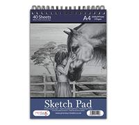 Artists Sketch Pad A4 Size Premium Quality Cartridge Paper Spiral Bound Artist Drawing Books 170gsm Durable Acid Free Sketch Paper (Horse)