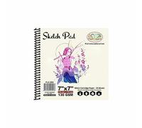 Artists Sketch Pads Spiral Bound 130 GSM Sketch Book Cartridge Drawing Paper Durable Acid-Free Art Book Hard Back for Toddlers, Professionals, Drawing and Sketching (7" X 7")