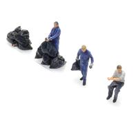 ARTITEC 5870020 - Set Of Three Garbage Men Figures With Accessories HO 1:87