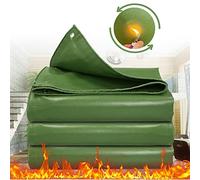 Artiz Fire Retardant Tarpaulin, Fireproof Canvas PVC Flame Retardant Coating Heavy Duty 21.65 Mil Tarp Cover With Grommets And Reinforced Edges Tear Resistance Rainproof Cloth
