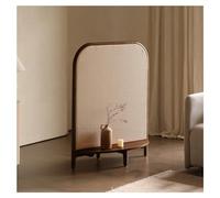 Artiz New Chinese Style Solid Wood Room Divider Retro Rattan Weaving Partition Screen Portable Freestanding Wall Divider For Living Room, Entrance, Bedroom (Color : Walnut color, Size : 90x45x110cm)