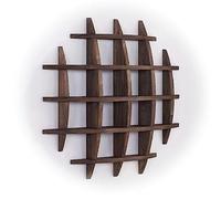 Artiz Solid Wood Tea Cup Holder, Chinese Wall Mounted Teaware Shelf Wall Decoration Tea Set Display Stand Vintage Multi-Color Teapot Rack (Color : Brown-A, Size : 70x70cm)