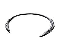 ARTIZANSTORE Hand Forged Iron Blacksmith Fang Torc Viking Torc Neck Ring, Twisted Iron Torc Necklace Torc, Nordic Torc, Handforged Torc, Costume Reenactment LARP, Handmade & Scroll Design