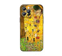 Artizgcase Compatible with iPhone 15 Pro Max Case - Gustav Klimt Phone Case for Men Women - The Kiss Romantic Famous Art Case Cover - Shockproof TPU Bumper Case