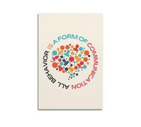ARTJHCHYNB Autism Awareness Poster for Speech Language And Special Ed Professionals All Behavior Is Communication Neurodiversity Canvas Wall Art Aesthetic Decorative Painting1style 12x18inch