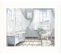 Artko Artistic Coastal Framed Print - Beachfront Home Picture - ‘Salt Wind’ by Richard Macneil - Ready to Hang Wall Art - Seaside Themed Home Décor - 37cm x 31cm