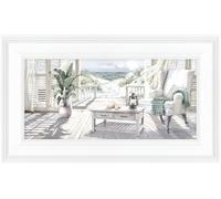 Artko Coastal Beach Framed Print Wall Art - ‘Sea Whispers’ by Richard Macneil - Tranquil Seaside Picture - Ready to Hang Home Décor - 49 x 29 cm