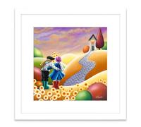 Artko Love Themed Framed Wall Art - 'Picked for You' by Claire Baxter - Contemporary Vibrant Artwork - Ready to Hang Home Décor - 43.5cm x 43.5cm