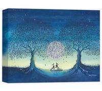 Artko Rabbits & Trees Canvas Print Wall Art - 'Dreams Do Come True' by Catherine Stephenson - Enchanting Nature Themed Picture - Ready to Hang Home Décor - 30 x 40cm