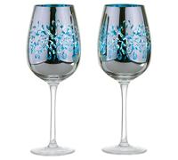 Artland The DRH Collection Set Of 2 Filigree Wine Glasses Blue, Blue