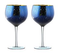 Artland The DRH Collection Set Of 2 Galaxy Gin Glasses, Blue