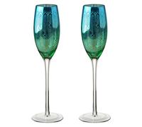 Artland Peacock Set Of 2 Champagne Flutes