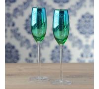 Artland Peacock Set Of 2 Champagne Flutes