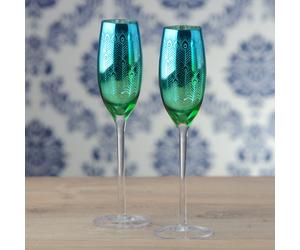 Artland Peacock Glasses & Hurricane Lamp - Fabulous design