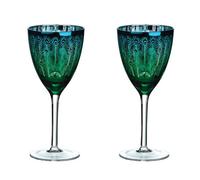 Artland Peacock Set of 2 Wine Glasses