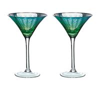 Artland Set of 2 Peacock Martini, Multi-Colour