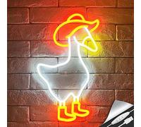 Artlast Cowboy Goose Neon Sign Goose Wearing Cowboy Hat & Boots LED Neon Light for Kids Room Decor Cute Goose Sign for Bedroom Wall Decor Birthday Gift Party Decoration Teen Room Decor