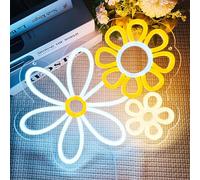 Artlast Daisy Neon Sign Daisy Flower Sign for Bedroom Wall Decor LED Boho Flower Neon Lights for Teen Girls Room Decoration Party Birthday Gifts Bohemian Style Decor Wall Sign