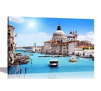 Artley Prints Beautiful City of Venice, Italy Canvas Art Pictures Framed Hanging Stretched Cityscape Wallart Modern Decor Artwork for Living Room Large 86 x 61cm (34 x 24 inches) A1