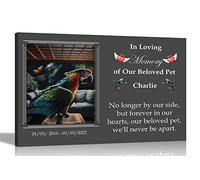 Artley Prints - Black Personalised Memorial Canvas Prints | Framed Pictures Wall Hanging | Remembrance Sympathy Gift | Bird, Pet, Rabbit, Cat, Dog 51 x 35cm (20 x 14 in)