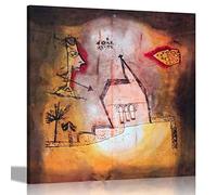 Artley Prints - Chapel Quaking by Paul Klee Canvas Wall Art Pictures | Framed Prints for Living Room, Bedroom Office | Hanging Artwork Oil Painting Reprint 30 x 30cm (12 x 12 inches)