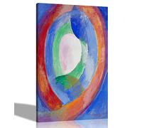 Artley Prints - Circular Forms Moon No. 1 by Robert Delaunay Canvas Wall Art l Modern Portrait Prints | Abstract Artwork for Living Room Bedroom 40 x 30cm (16 x 12 inches) A3