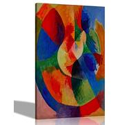 Artley Prints - Circular Forms: Sun by Robert Delaunay Canvas Wall Art Pictures | Framed Prints for Living Room, Bedroom Office | Hanging Artwork 76 x 50cm (30 x 20 inches)